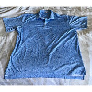 Peter Millar XL Polo Summer Comfort Blue Drinks- Excellent